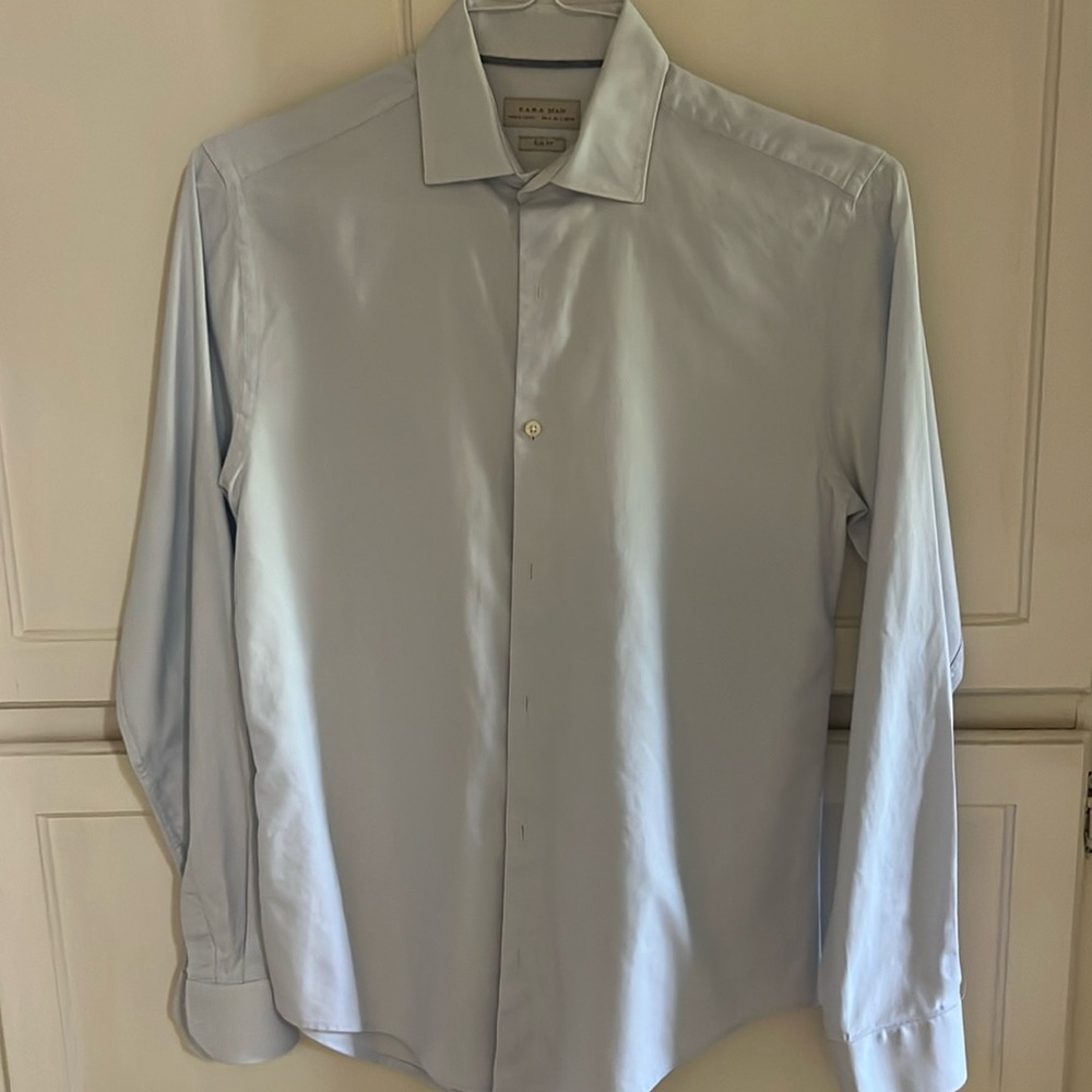 Men’s Zara slim fit formal shirt blue small
